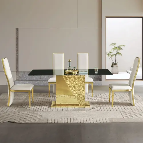 GILDED GRID GRAND DINING TABLE