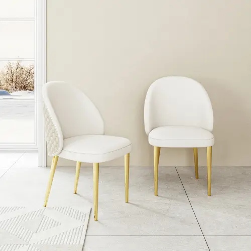 CURVED PEARL SHELL DINING CHAIR
