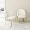 CURVED PEARL SHELL DINING CHAIR