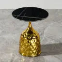 GILDED CONE BLACK GLASS COFFEE TABLE
