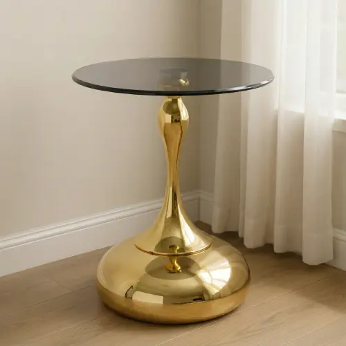 GOLDEN DROP GLASS COFFEE TABLE