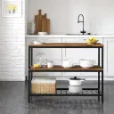 INDUSTRIAL KITCHEN ISLAND WITH METAL FRAME
