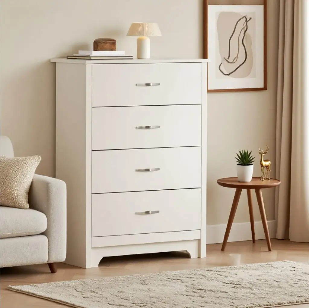 MODERN STORAGE CABINET WITH FLUSH DRAWER HANDLES