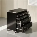 MODULAR MEDIEVAL CREAM-COLORED CABINET WITH 6 DRAWERS FILING CABINET