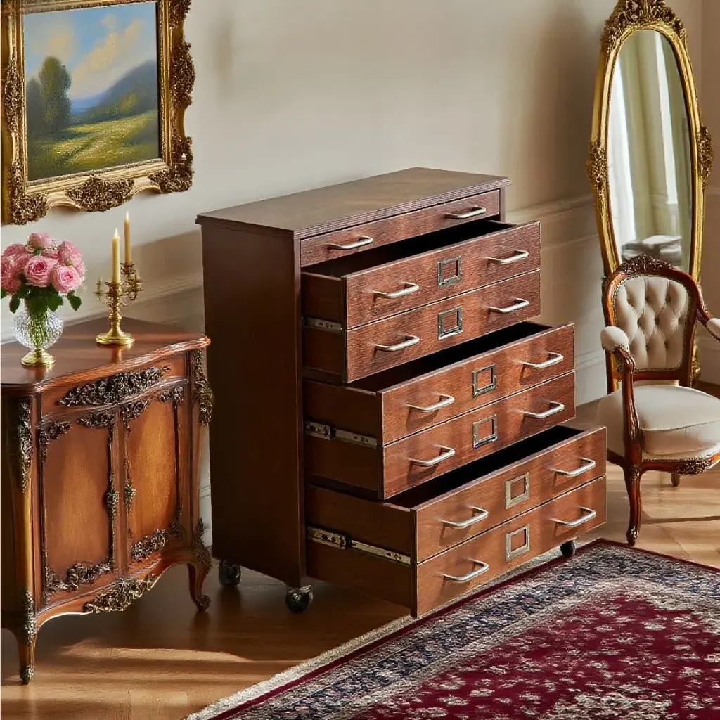 6 DRAWERS MEDIEVAL FILING CABINET