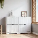 WOODEN SHOE CABINETS WITH FLEXIBLE SHELVES