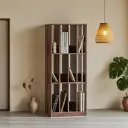 MODERN MULTI FUNCTIONAL BOOKSHELF WITH HEIGHTENED GRID STORAGE
