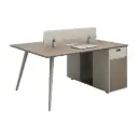 SIMPLE 2 PERSON COMPACT WORKSTATION WITH SIDE STORAGE - GH SERIES 