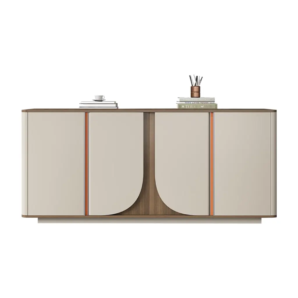 MODERN TEA CABINET WITH ALUMINUM ALLOY EDGING - GH SERIES