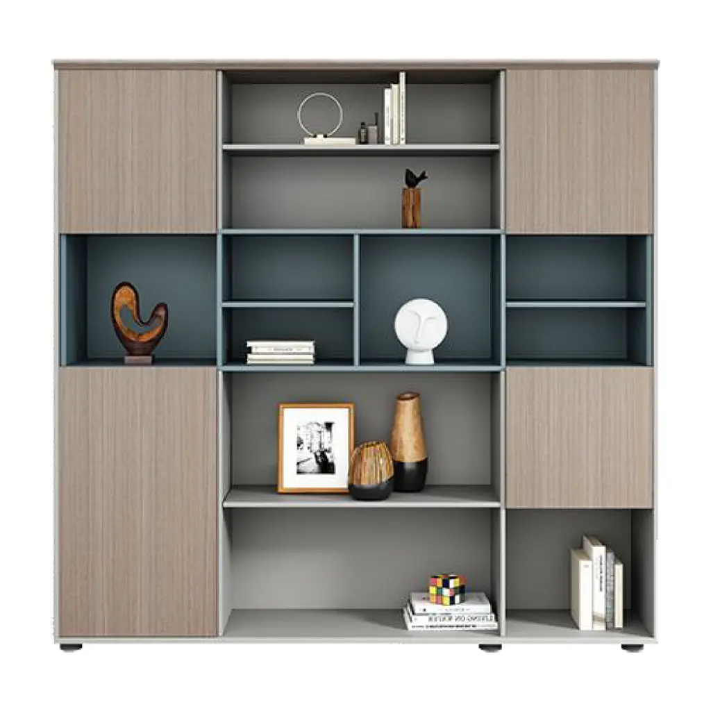 MODERN FILE CABINET WITH SAPPHIRE BLUE AND GREY DESIGN - GH SERIES 