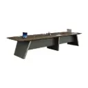 MODERN E0 MDF EXECUTIVE MEETING TABLE WITH THICKENED TOP AND ALUMINUM ALLOY LEGS - GH SERIES 