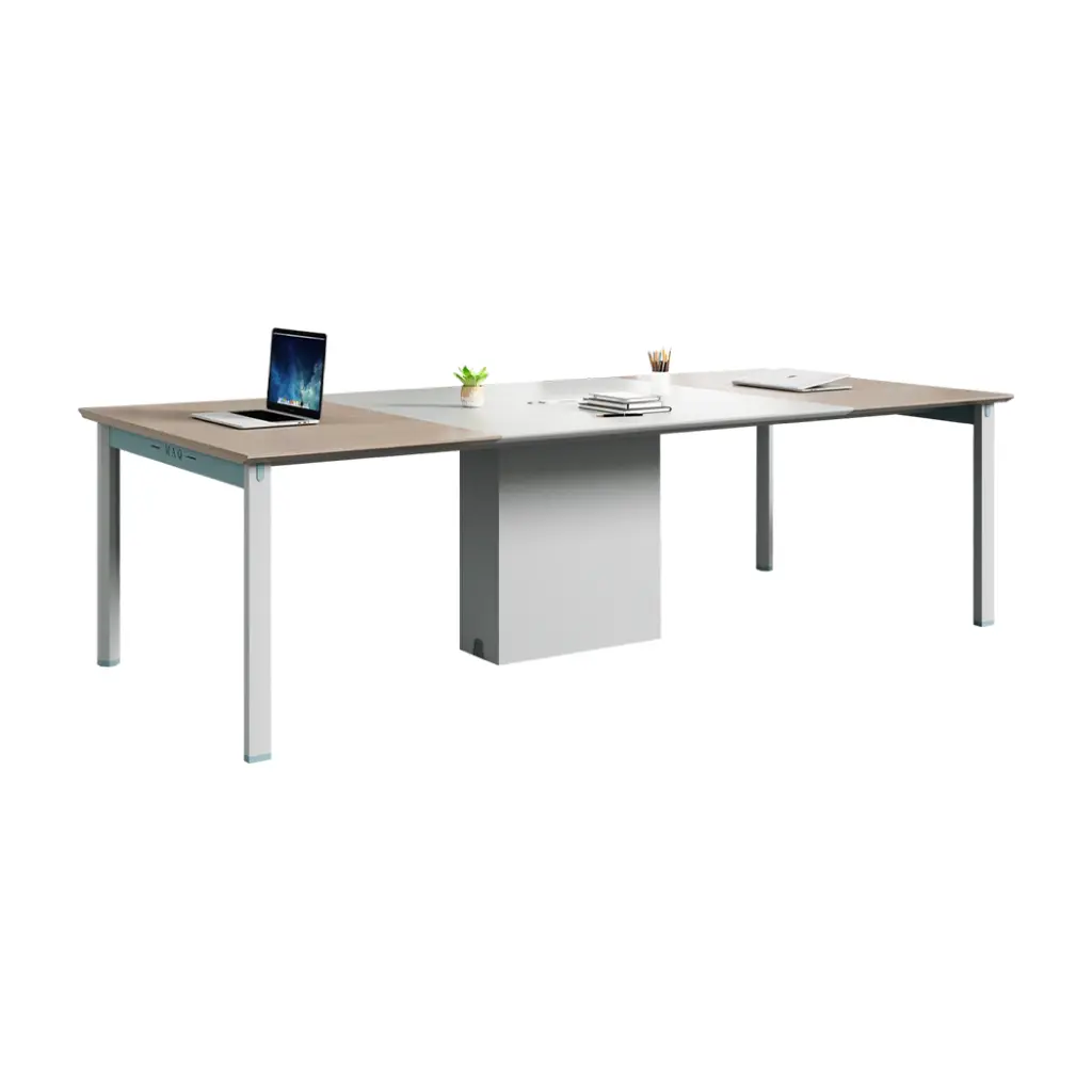 MODERN E0 MDF MEETING TABLE WITH STEEL LEGS AND BEVEL EDGE - GH SERIES 