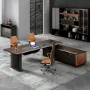 MODERN LEFT RIGHT REVERSIBLE E1 MDF STORAGE OFFICE DESK - KNIGHT SERIES 