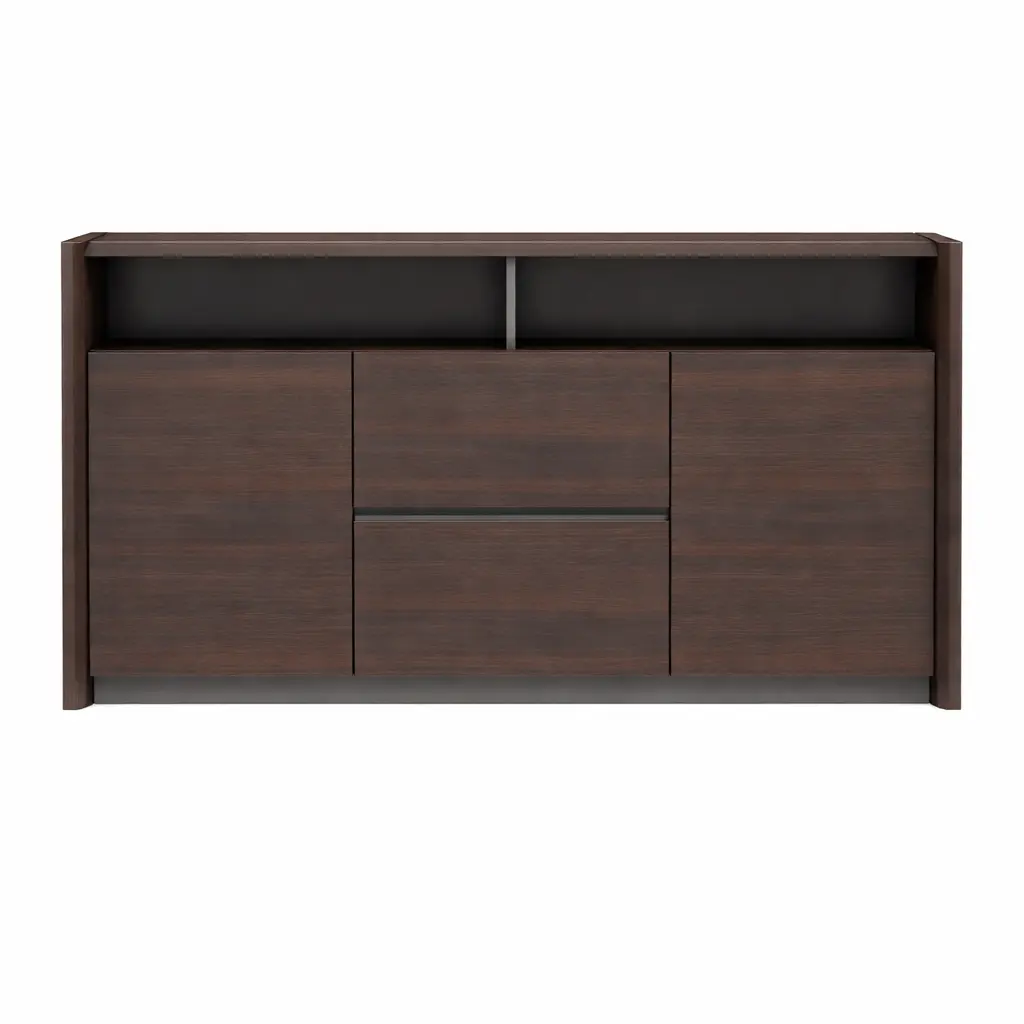 MODERN LOW HEIGHT MDF STORAGE CABINET WITH MELAMINE FINISH - KNIGHT SERIES