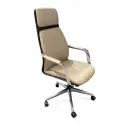 ERGONOMIC WALNUT-TONE EXECUTIVE OFFICE CHAIR WITH MANUAL ADJUSTMENT - PHANTOM SERIES
