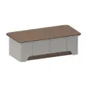 MODERN WALNUT LOW PROFILE OFFICE COFFEE TABLE – PHANTOM SERIES