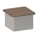 MODERN WALNUT COMPACT SIDE COFFEE TABLE – PHANTOM SERIES