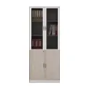 MODERN FILE CABINET WITH GLASS DOORS AND GREY FINISH - GH SERIES 