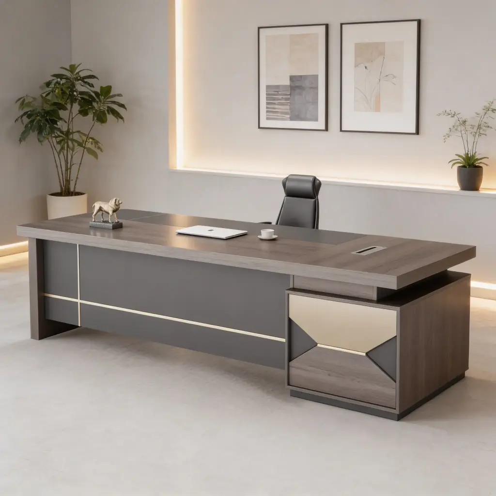 SINGLE PEDESTAL EXECUTIVE OFFICE DESK