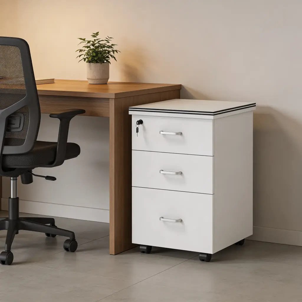 THREE DRAWER MOBILE CABINET