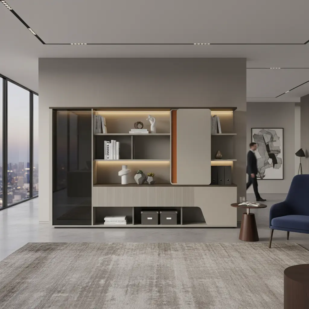 Full-Height Modular Display Cabinet