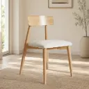Natural Oak Curved-Back Scandi Dining Chair