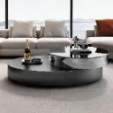 Noir Rotating Multi-Level Round Coffee Table