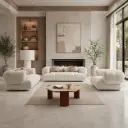 Ivory Cloud Curved Sofa Duo Set