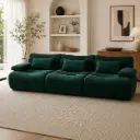 Emerald Velvet Plush Cloud Sofa