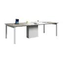 MODERN E0 MDF MEETING TABLE WITH STEEL LEGS AND BEVEL EDGE - GH SERIES 